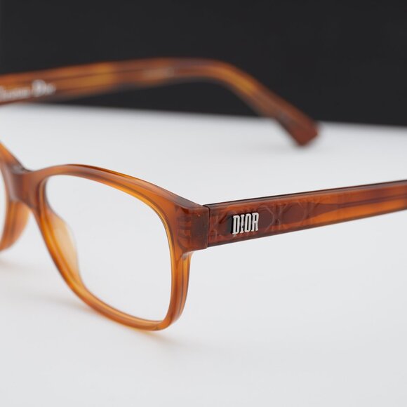 Dior LADYDIORO 2 0SX7 00 Rectangle Eyeglasses 52mm - Havana - Picture 2 of 11